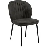 Mid.you Stuhl, Anthrazit, Schwarz, Metall, Textil, 47x82x44 cm, Reach, Esszimmer, Stühle, Esszimmerstühle, Vierfußstühle