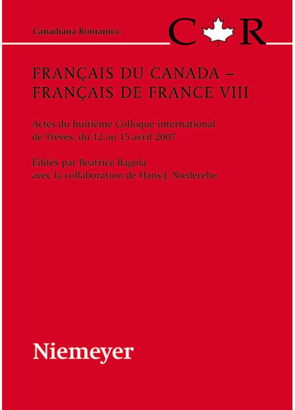 Français Du Canada - Français De France Viii, Gebunden