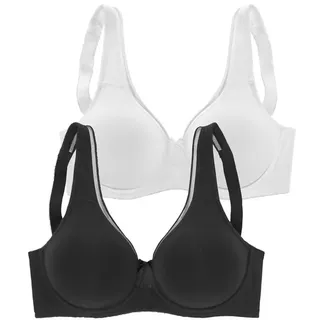 PETITE FLEUR Minimizer-BH Damen schwarz+weiß Gr.85C