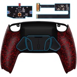 ExtremeRate Programmierbares RISE4 Remap Kit für ps5 Controller BDM-010/020,Remapping Board&Grips Case Texturiertes Rückplate Gehäuse&Rücktasten Back Paddles für ps5-Rot