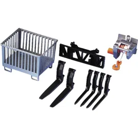 Bruder Profi Gitterpalette, Seilwinde und Frontladergabeln (02318)