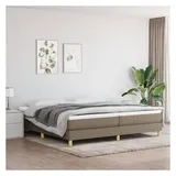vidaXL Boxspringbett 200 x 200 cm Taupe