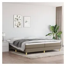 vidaXL Boxspringbett 200 x 200 cm Taupe