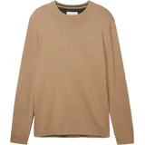 Tom Tailor 1038426 Basic Knit Pullover Hazel Brown Melange M
