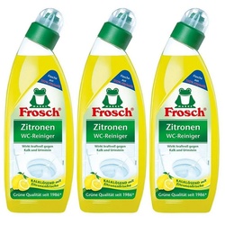 FROSCH 3x Frosch Zitronen WC-Reiniger 750 ml – Kalklösend mit Zitrone WC-Reiniger