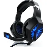 CSL Gaming-Headset "GHS-102" mit Mikrofon, USB Kopfhörer für Windows/Mac/Linux /PS4/PS4 Pro