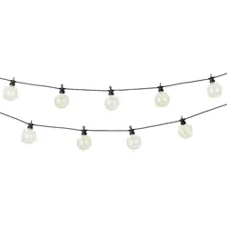 LED Party Lichterkette Circus 10 Kugeln Garten Balkon 2,7m für Außen