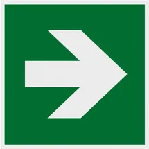 Metafranc Hinweisschild Richtungspfeil gerade 15 x 15 cm nachleuchtend