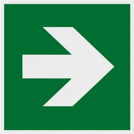 Metafranc Hinweisschild Richtungspfeil gerade 15 x 15 cm nachleuchtend