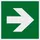 Metafranc Hinweisschild Richtungspfeil gerade 15 x 15 cm nachleuchtend