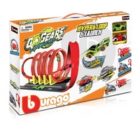 BBURAGO B18-30535 GO Gears Extreme Hyper 6 Loop UND STARTEN-2 Autos, Verschiedene Designs und Farben, M