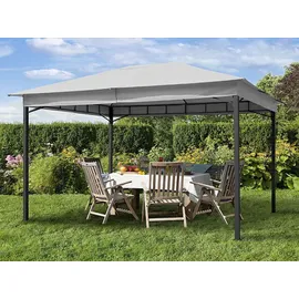 TOOLPORT Gartenpavillon 3 x 4 m inkl. Seitenteile stone