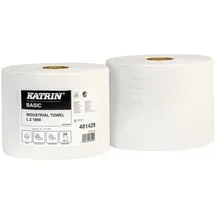 Katrin Putztuchrollen Basic L2 1000 2-lagig weiß, 1.000 Blätter, 2 Rollen
