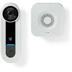 Nedis SmartLife Video-Türsprechanlage Wi-Fi | Batteriebetrieben / Netzstromversorgung | 1536x1536 | Cloud Storage optional / microSD not enthalten
