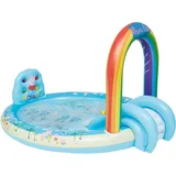 Happy People Peppa Pig Playpool, mit Rutsche, Regenbogensprinkler und Spielelementen