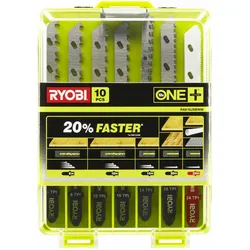 RYOBI 10-teiliges Stichsägeblatt-Set für Holz, Zubehör für Stichsägen, Metall & Kunststoff