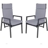 deluke Gartenstuhl 2er Set Grau
