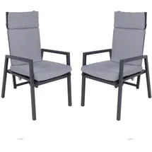 deluke Gartenstuhl 2er Set Grau