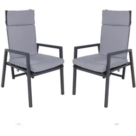 deluke Gartenstuhl 2er Set Grau