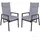 deluke Gartenstuhl 2er Set Grau