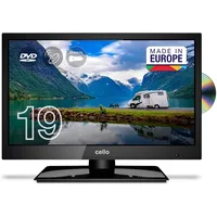 Cello 12 Volt C1920FMTRDE Traveller 19" (47 cm Diagonale) HD Ready LED Digital TV mit eingebautem DVD Player, DVBT2 S2 Triple Tuner und 12V/24V für Wohnmobil, Truck, LKW [Energieklasse F]