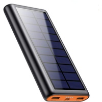 Solar Powerbank 26800mAh, QTshine Externer Akku Ladegerät,Solar Power Bank Pack mit 2 Ausgängen speziell für Aktivitäten im Freien, kompatibel mit Allen Smartphones, Tablets und USB-Geräten