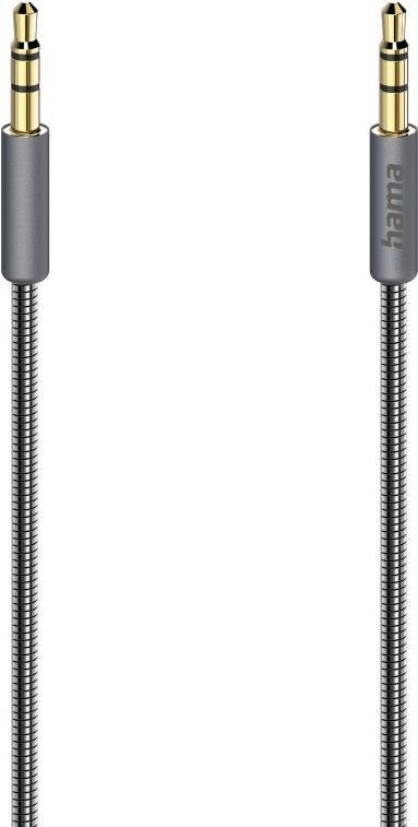 Hama Audio-Kabel Elite, 3,5-mm-Klinken-St. - St., Metall, vergoldet, 0,75 m (00200508)