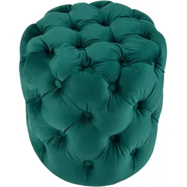 deluke Sitzhocker BADOR Samt 42 x 46 x 42 cm Dunkelgrün