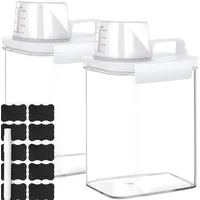 HBSTK 2 PCS Multifunktionaler luftdichter Waschmittelspender und Messbecher (1100
