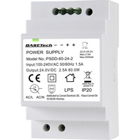 BASETECH Mobiler Stromverteiler, DIN Rail Netzteil