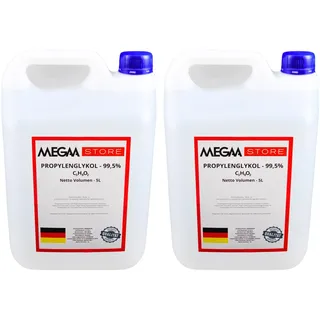 Megaa store Propylenglykol 99,5% | 1L bis 20L | Kühlmittel Solarflüssigkeit Kühlsystem Heizungs- Solar- Klimaanlagen- und Wärmepumpen Installationen