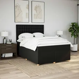 vidaXL Boxspringbett 140 x 200 cm Schwarz