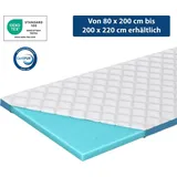 Genius Eazzzy Topper Trend Cloud 200x200, 6cm hoch, , Orthopädischer Matratzentopper Memory Gelschaum für Matratze & Boxspringbett - Weiß