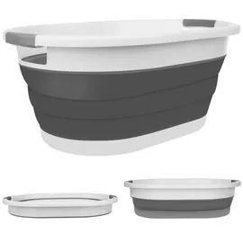 Iso Trade Faltbarer Wäschekorb Silikon Waschbehälter tragbar 15371