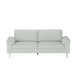 Max Schelling Ledersofa aus Echtleder Maximum , grau , Maße (cm): B: 204 H: 86 T: 97.0