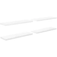 vidaXL Wandregal 120 x 23,5 x 3,8 cm Hochglanz-Weiß