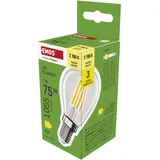 EMOS LED Lampe Edison Mini Globe, 7W Ersatz für 75W Glühbirne, runde Vintage-Glühlampe mit E14 Sockel und Helligkeit 1055 lm, Warmweiß 2700 K, 25000 h Lebensdauer, CRI > 80, 360° Abstrahlwinkel
