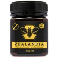 Zealandia Premium Manuka Honig MGO 550+ 250 gramm - 100% Pur aus Neuseeland - Zertifiziertem Methylglyoxal Gehalt - Monofloral Manuka Honey
