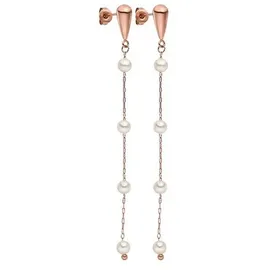 Purelei Ohrhänger Dewdrop rosa Edelstahl