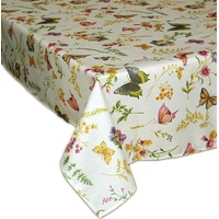 Espamira Tischdecke Butterfly Gartentischdecke Küchendecke Frühlingsdecke Polyester Pflegeleicht 130 x 160 cm