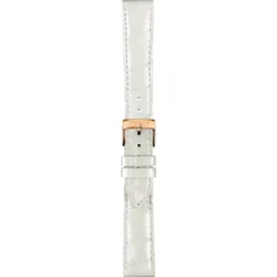 Tissot - Leder Pr 100 Classic Lederband Weiss 16/14mm. T600041089 - alligator-prägung,rind,weiß