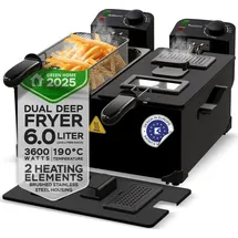 TurboTronic Doppel-Fritteuse 3600W schwarz