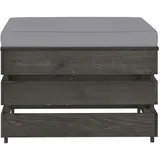 vidaXL Modulare Ottomane mit Kissen Grau Imprägniertes Holz