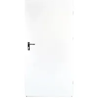 Kellertür 99x207 cm DIN Rechts | Robuste Stahltür Komplettset mit Schloss und Griff | Nebeneingangstür für Keller oder Werkstatt | Garagentür mit Stahlzarge | Außentür pulverbeschichtet | Weiß