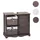 Mendler Waschbeckenunterschrank 60 x 65 x 31 cm Braun/Grau
