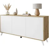 lookway SANAYI III 154 x 72 x 40 cm Artisan Eiche / Weiß