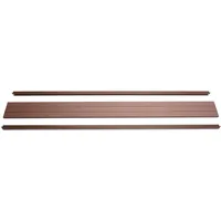 Mendler Abschluss-Set für WPC-Sichtschutz Sarthe, Abschlussprofil Windschutz, Alu-Pfosten ~