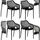 CLP Gartenstuhl Air XL Gartenstuhl-Set 57 x 60 x 81 cm schwarz 4 St.