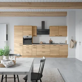 Nobilia Küchenzeile "Structura II", NEU: individuell anpassbar mit gratis Profi-Beratung", braun (küche: braun, korpus: eiche sierra nachbildung, arbeitsplatte: beton schiefergrau nachbildung), B:360,3cm H:216,6cm T:60cm, Komplettküchen-Sets, Küchenzeile,