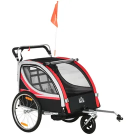 Homcom Kinderanhänger schwarz/rot